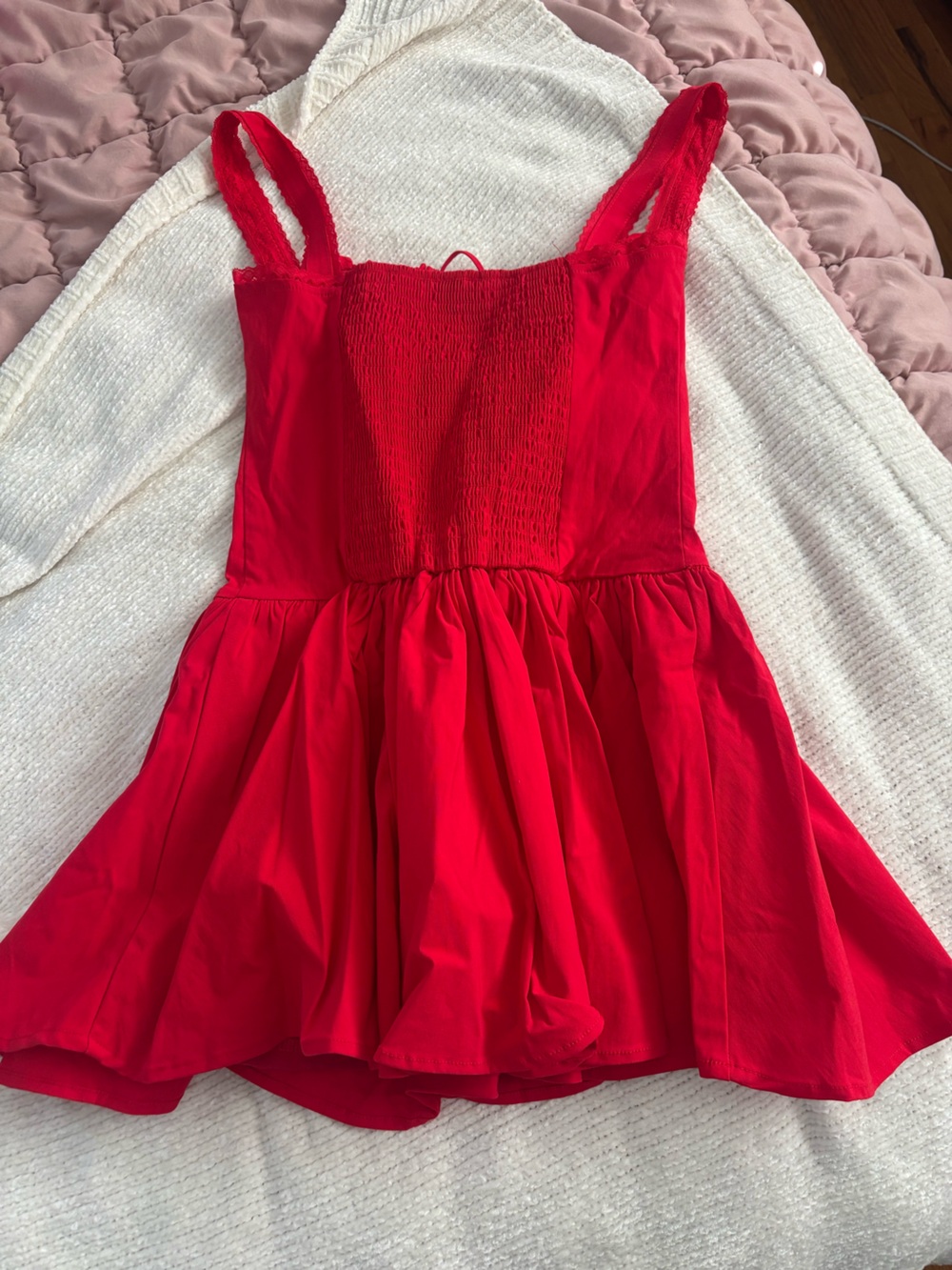 Beverly and Beck Pacsun Red Smocked Waist Dress
